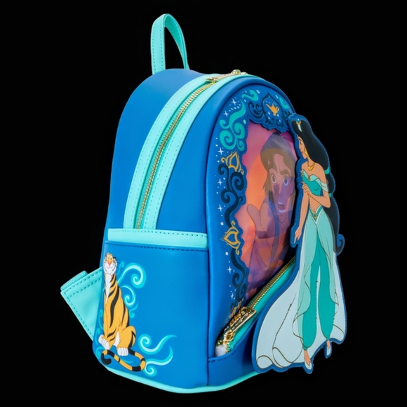 Loungefly Disney Aladdin Jasmine Lenticular Portrait Mini Backpack,wallet& Charm - Picture 8 of 17